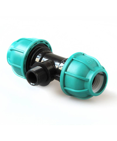 Тройник UNIO 40 х 1 1/4" x 40 нар. резьба, Единиц в одном товаре штук: 1