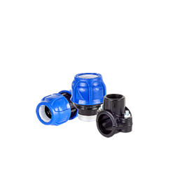 Фитинги ПНД POELSAN PN 16 синие 40 мм