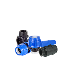 Фитинги ПНД POELSAN PN 16 синие Фитинги ПНД POELSAN PN 16 синие