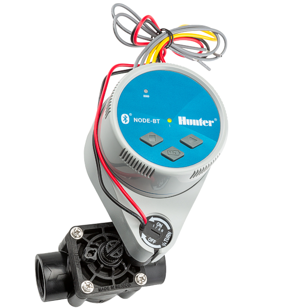 Контроллер HUNTER NODE-BT-100-VALVE-B (1 зона) Bluetooth, с клапаном, на батареях крона