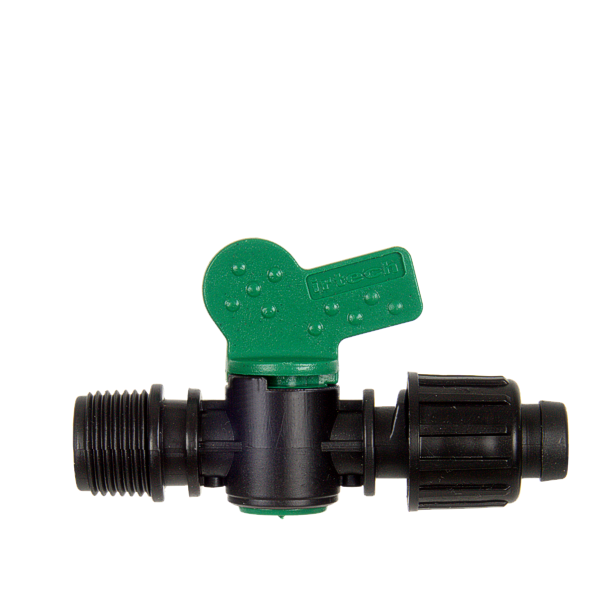 Кран резьбовой IRTECH SL-011-1-i (1/2" нар. резьба x КЛ) для капельной ленты