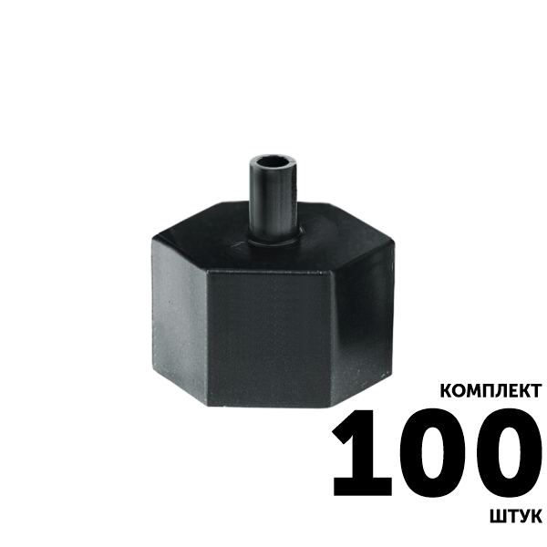 Коннектор переходный GREEN RAIN 5206A внутренняя резьба 1/2" x конус 6,0 мм папа. Комплект  100 штук, Единиц в одном товаре штук: 100