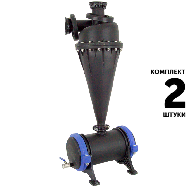 Фильтр гидроциклон GREEN RAIN LX090F (3") только фланцы DN80. Комплект  2 штуки, Единиц в одном товаре штук: 2