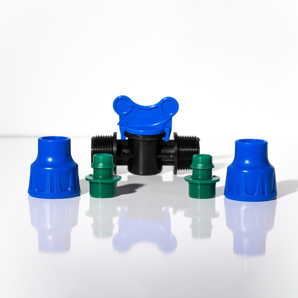 Кран POELSAN (КТ 16 мм x КТ 16 мм) для капельной трубки, изображение 2