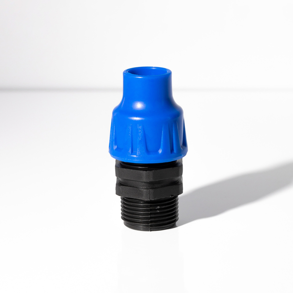 Фитинг муфта POELSAN (3/4" нар.резьба x КТ 16 мм) для капельной трубки