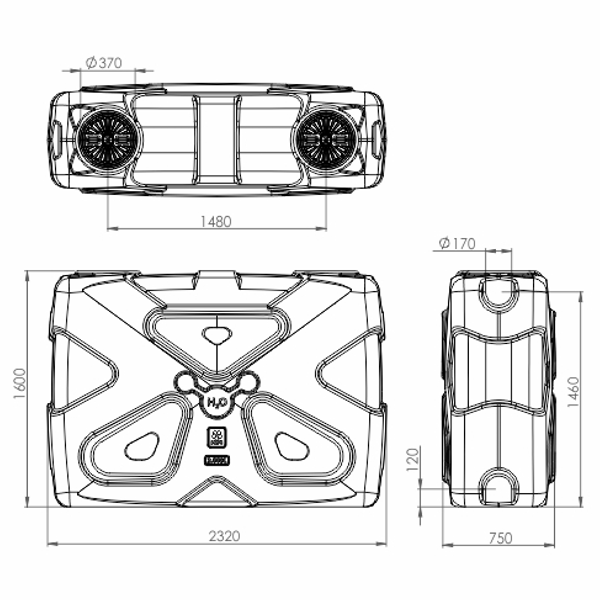 Емкость для воды KSC-PM-2000 МОЛЕКУЛА, изображение 5