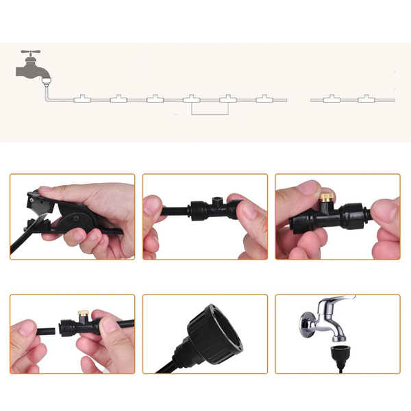 Комплект туманообразования GREEN RAIN 01-9-BW (11 форсунок, 9 метров) от водопровода, изображение 11