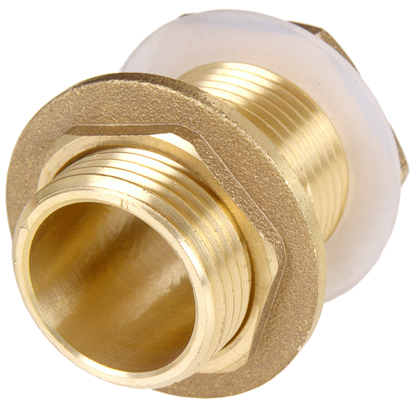 Отвод 1" (врезается в емкость) Латунь, изображение 3