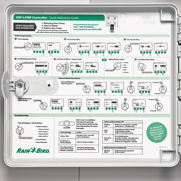 Контроллер RAIN BIRD ESP-12LXME (12-48 зон, модульный) наружный, изображение 4