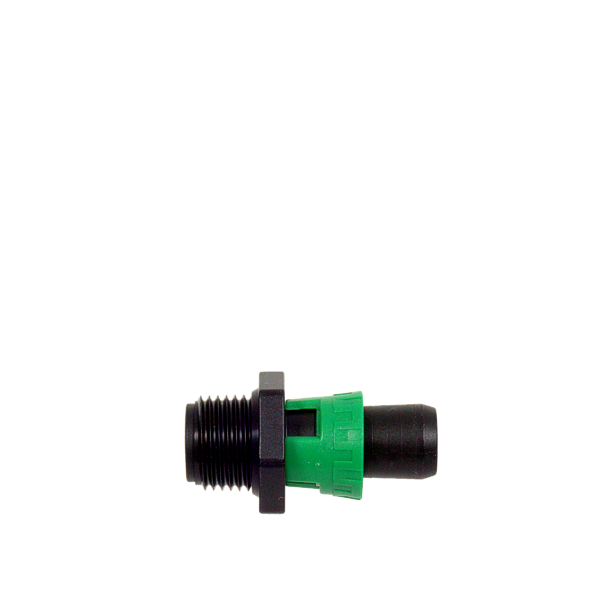 Фитинг муфта GREEN RAIN MT021712 (1/2" нар.резьба x КЛ) с кольцом, для капельной ленты